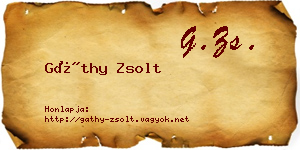 Gáthy Zsolt névjegykártya